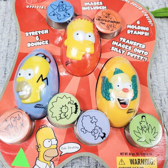 Simpsons Tomy Gacha Figures & Silly Putty w/ Molding Stamps Sealed - Picture 3 of 13